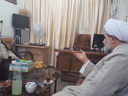 بازدید آیت الله سیدمحمد علی شیرازی از مرکز مباحثات فقهی تبلیغی حضرت جوادالائمه ع
